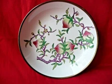 Tuscany Collection Plate Bowl Japanese Porcelain Brass Bottom Base Vintage