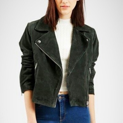 dark green suede jacket