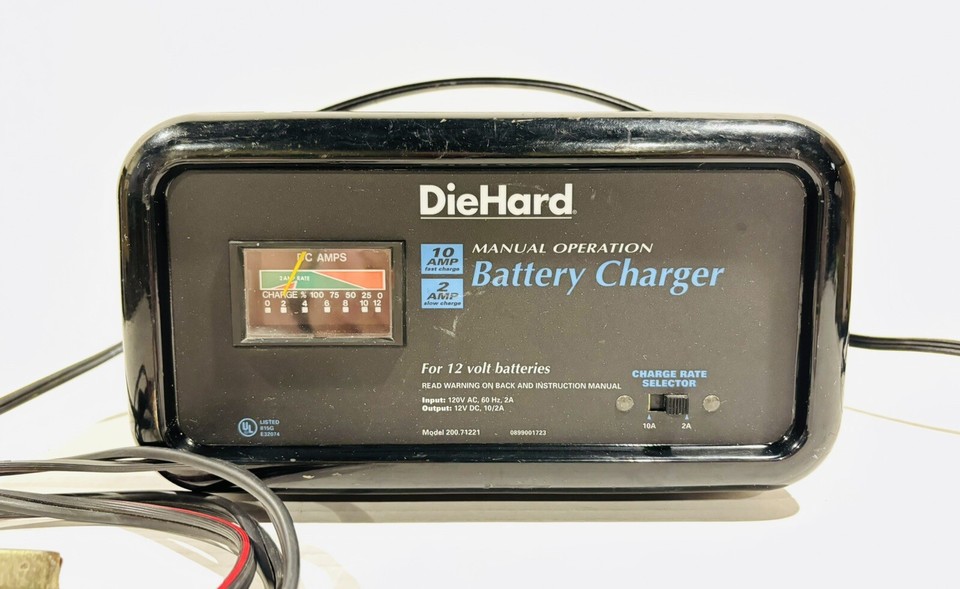 DieHard 12Volt Battery Charger 10 / 2 Amp Model 200.71221 Tested