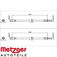 2X Bremsschlauch Metzger 4112082 2 BremsschläUche Rechts Links Vorne FüR BMW