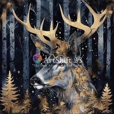 Digital Image Picture Photo Wall Art  Background  Desktop Ai Art -majestic stag