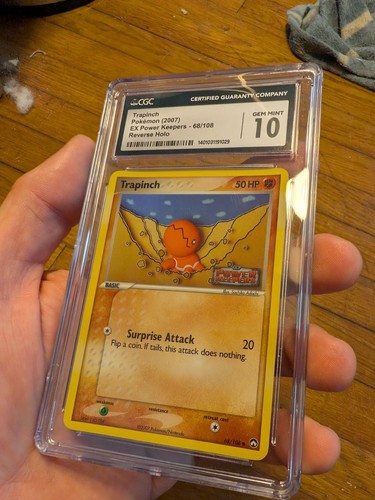 (TOP POP 7) Trapinch 68/108 Power Keepers Reverse Holo Pokémon CGC 10 GEM MINT - Picture 3 of 5