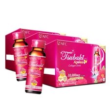 AFC Japan Tsubaki Ageless Beauty Collagen Drink from Japan with 10000mg Marin...