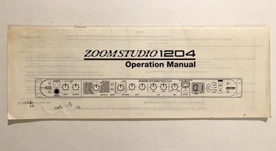 Zoom Studio 1204 Operation Manual 