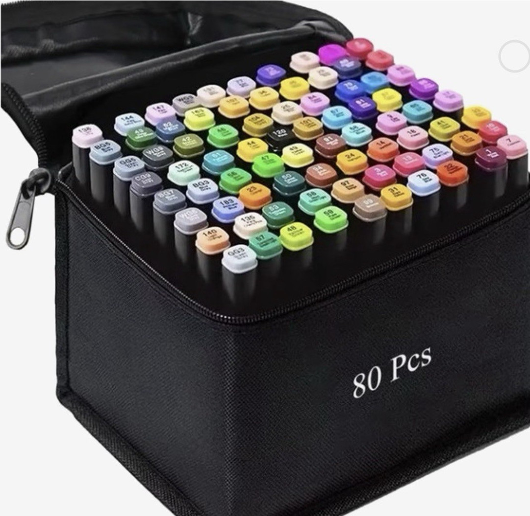 Touch Bglin アルコールマーカー 80色 Touch 80 Colors Alcohol Markers Dual Tip Artist Set w/ Carry Case