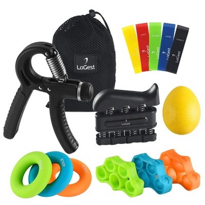 Hand Grip Strengthener Set Forearm Adjustable Resistance Hand Gripper, Finger...