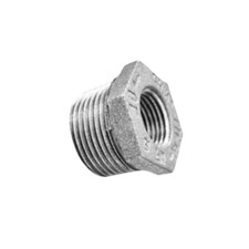 1-1/2" x 1-1/4" Galvanized Hex Reducing Bushing, UL/FM Listed