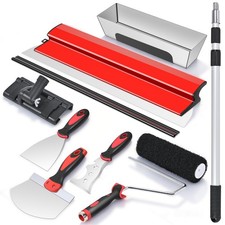 Fl&auml;chenspachtel Set mit Spachtelkasten, 60CM Edelstahl Spachtel und 70-158CM