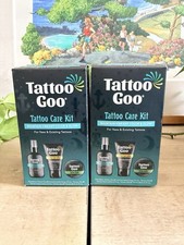 2 Boxes Tattoo Goo Care Kit-3 Pcs Antimicrobial Cleansing Soap Lotion Salve Balm