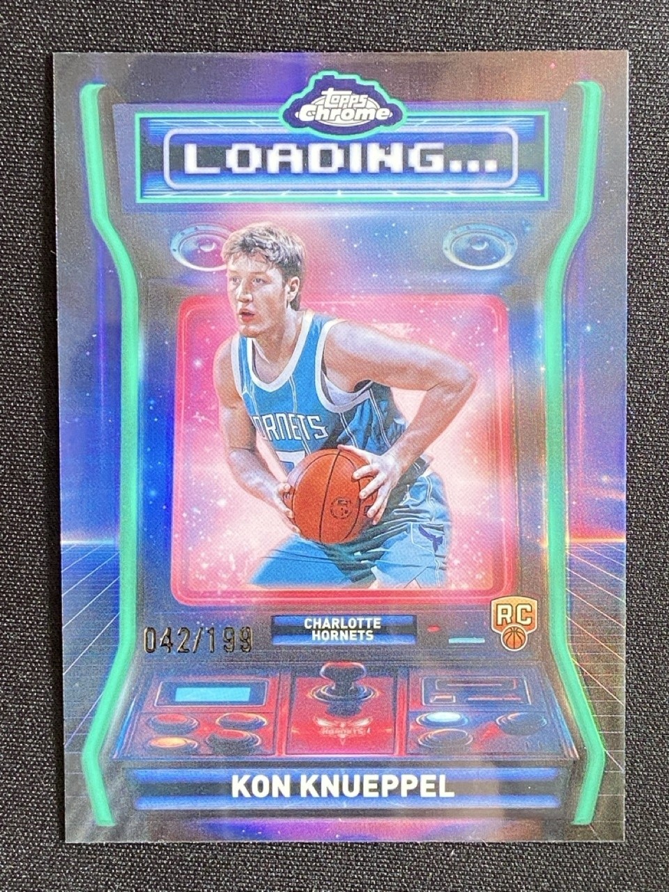 Kon Knueppel 2025-26 Topps Chrome Loading Aqua Refractor RC /199 #LD-13