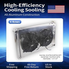 Direct Fit 4row Radiator W Shroud Fans 70-81 Camaro 78-87 Malibu Monte Carlo