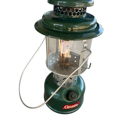 コールマン　220 E VTG RARE Coleman Model 220E Metallic Green White Gas LANTERN