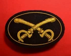 LARGE SIZE CIVIL WAR UNION  CAVALRY OFFICER  CLOTH HAT / CAP INSIGNIA NONE FINER