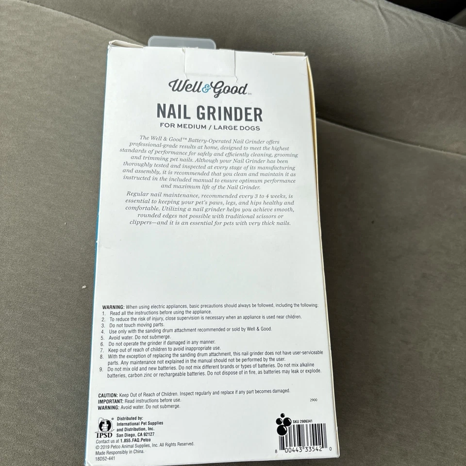 Molinillo de uñas Well & Good para perros medianos-grandes Foto 3 de 3