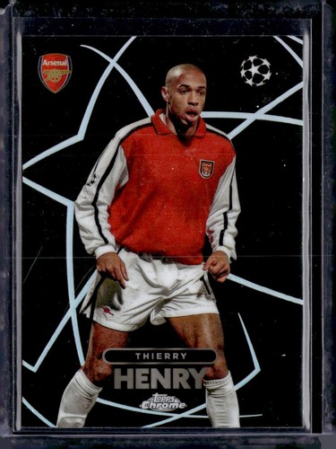 Thierry Henry #BE-6 2023 Topps Chrome UEFA Club Shadow Etch card