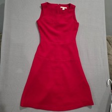Banana Republic Red Sleeveless Fit and Flare Dress Petite 00P Solid Cocktail