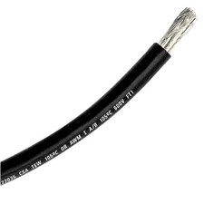6 Gauge Black Marine Tinned Wire - Black per Foot