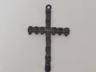 Vintage Cross Memento Mori Skull Pendant Crucifix Relic Crucifixes RARE ! No.B18