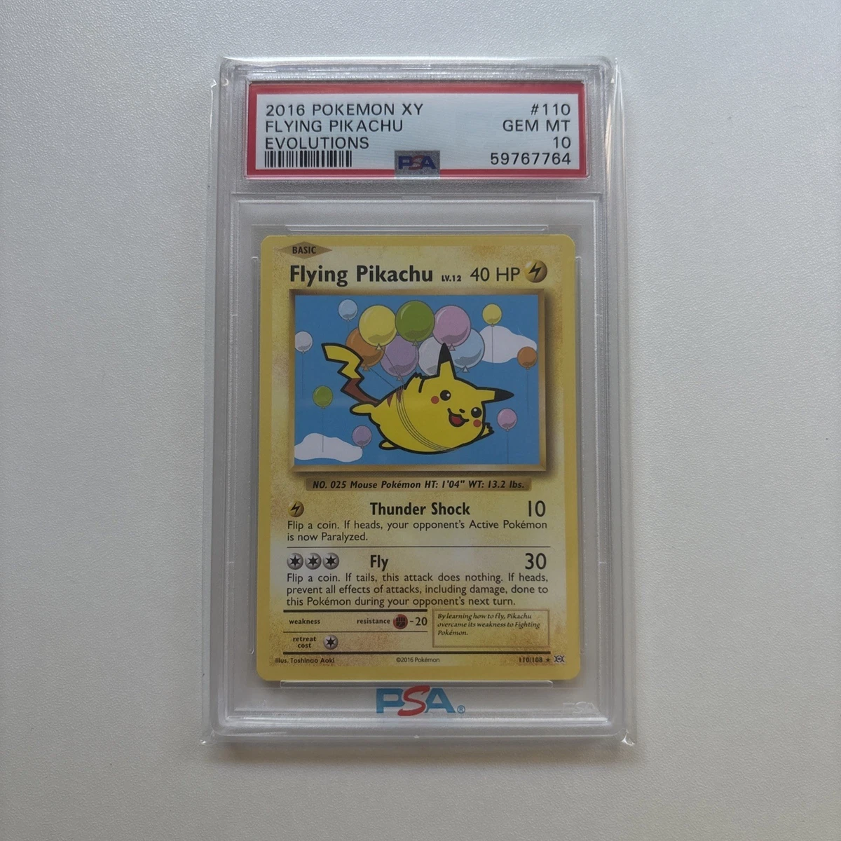 Pikachu Pokémon TCG Grade 10 XY Individual Collectible Card Game