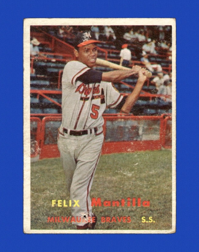 1957 Topps Set-Break #188 Felix Mantilla LOW GRADE (filler) *GMCARDS*