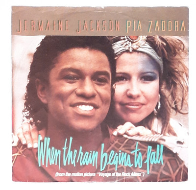 Jermaine Jackson Pia Zadora - When the rain begins to fall - 7'' Singel Single