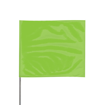 Presco 21 in. Steel Wire Staff Marking Flags [4 in. x 5 in. Flag]: 4 in. x 21 in