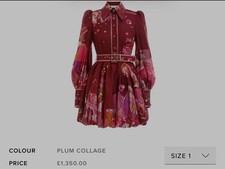 Zimmerman Mini Silk Dress Uk 8 Rare