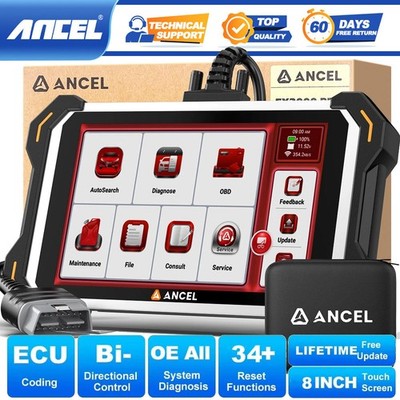 ANCEL DS600 Elite Car OBD2 Diagnostic Tool Bidirectional TPMS Scanner CANFD DOIP