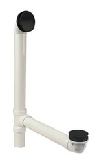 Westbrass 12 in. 4 in. Bath Waste Overflow with Tip-Toe Drain Plug