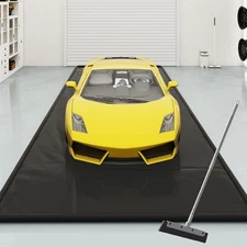 SUNYRISY Containment Garage Floor Mat Heavy Duty Waterproof 18'x7'9" Car Carpet