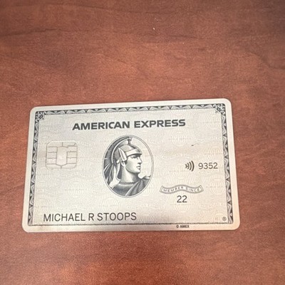 rare american express cards American Express Platinum Metal Credit Card, Contactless Chip, Rare, Exp  2027