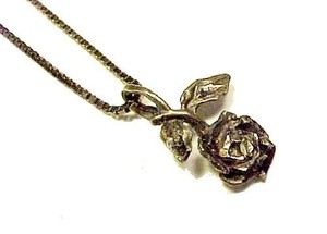 Sterling Silver .925 Carved Rose 18 inch Milor Necklace Box Chain Vintage Italy