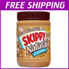 Natural Creamy Peanut Butter Spread, 26.5oz Pack of 12 