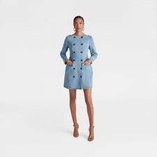 KBB by KAHLANA Women's 'The Tuxedo Mini Dress' - Vintage Wash 10