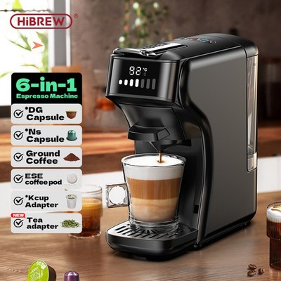 HiBREW H1B 6-in-1 Coffee Machine,110V,for Dolce Gusto& Nespresso Capsules/Powder