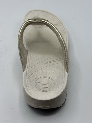 Fitflop Sandals Woman Size 9 Gold Walkstar Limited Edition Leather Toe-post - Picture 11 of 13