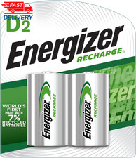 Recharge Universal Rechargeable D Batteries, 2 Pack  