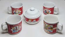 Vintage 1998 Campbells' Soup Lot of Mugs (4) & Bowl With Lid (1) H & H Ceramics