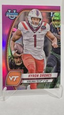 🔥2024 Kyron Drones 1st Bowman🏈 FUCHSIA CHROME REFRACTOR NUMBERED 42/150!🔥SP🔥