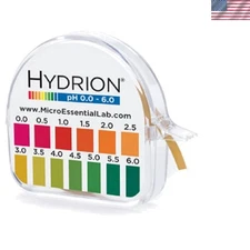 pH  Paper Dispenser 0.0-6.0 Acid Range Quick Accurate Color Charts