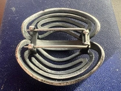 🔴 OTTAVIANI spilla argento 925 con smalto blu doppia chiusura vintage - Immagine 4 di 4