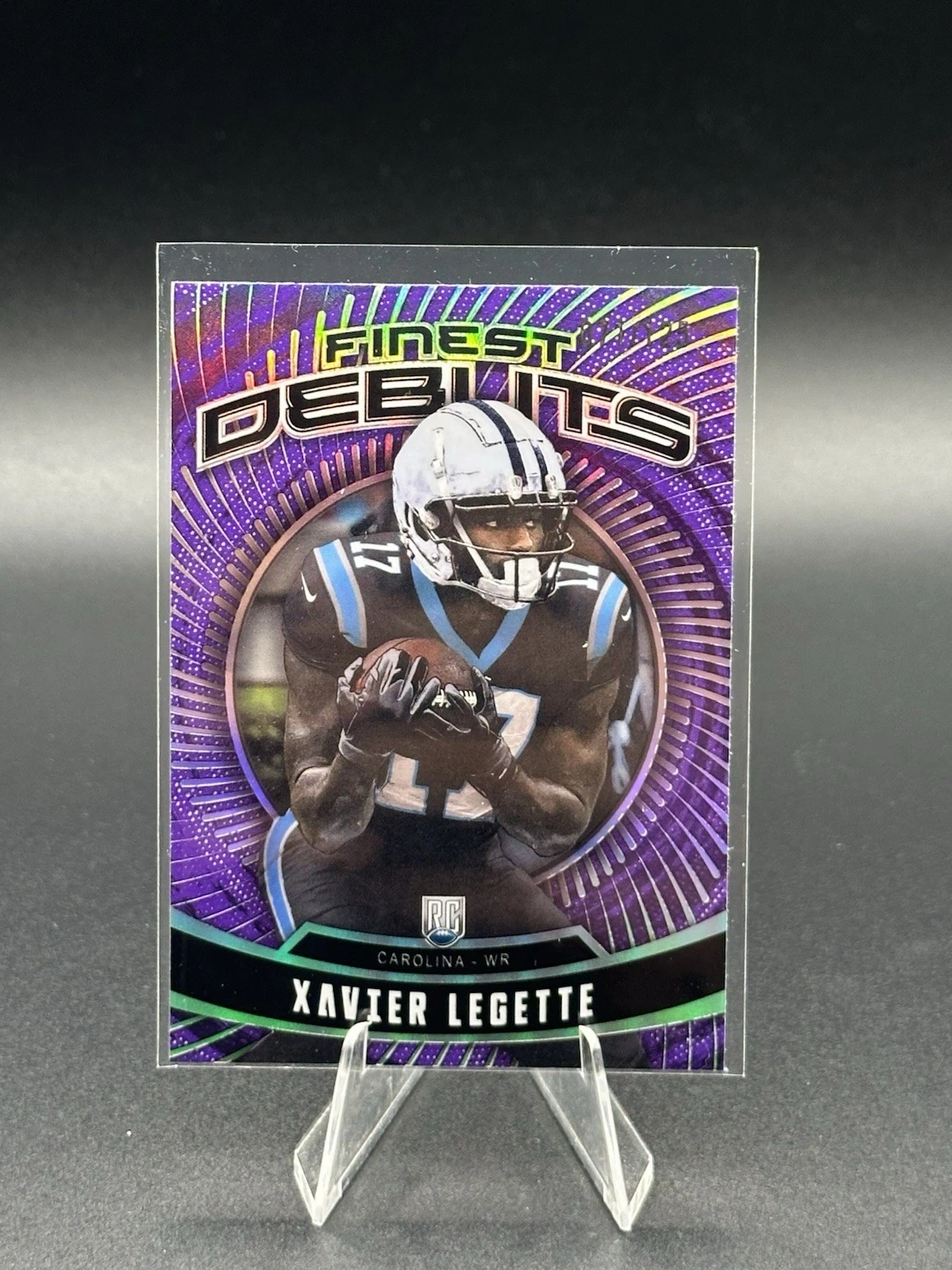 Xavier Legette Topps Finest Debut #D11 Purple Refractor