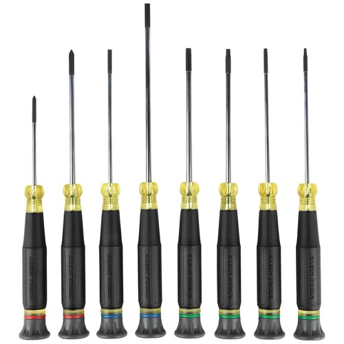 Klein Tools 85617 Mini Precision Screwdriver Set, Slotted, Phillips, TORX, 