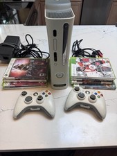 Xbox 360 Console Bundle 8 Games 2 Controller Tested Works