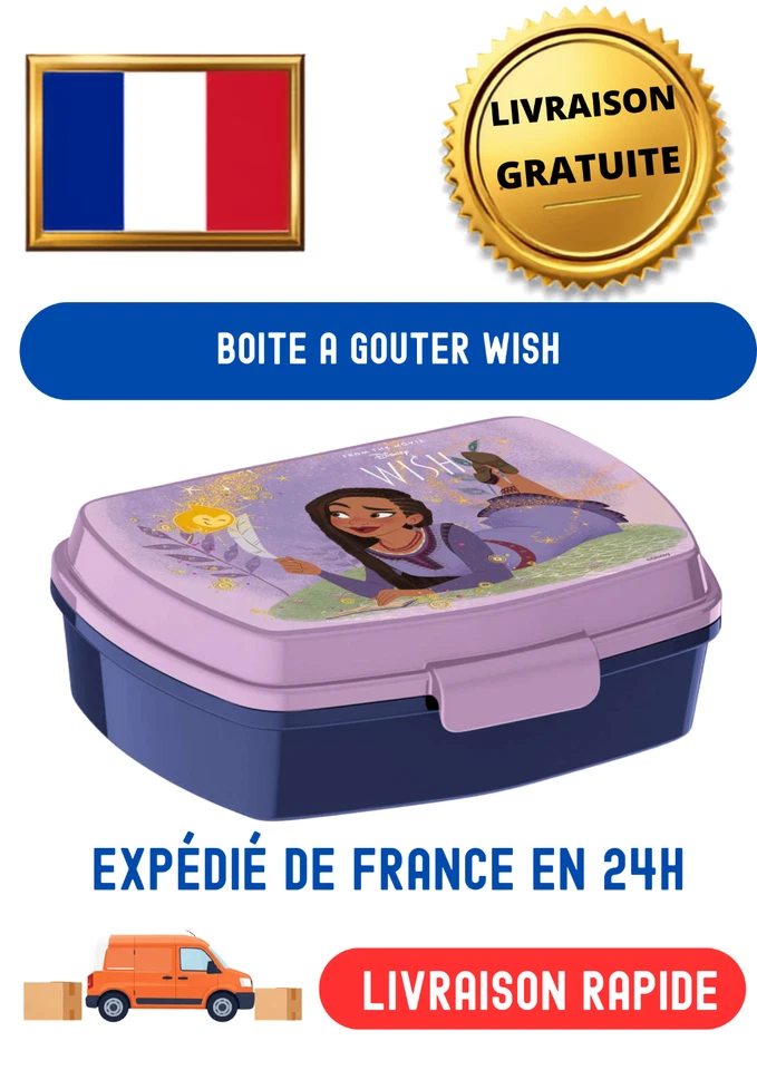 Boîte à Goûter Wish Disney Neuve Asha Étoile Enfant Fille École Lunch Box - Photo 1/2