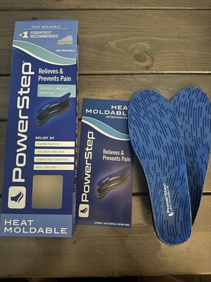 Powerstep Full Length Heat Moldeable Orthotic Insoles Size D (M6-6.5/W7.5-8)