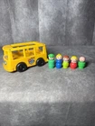 Vintage Fisher Price Little People 1978 Yellow School Bus 929, 5 Figures Lot D37