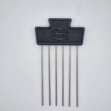 Vintage 80s Goody Hair Pick Comb Tease Lift Metal Purse Travel Black