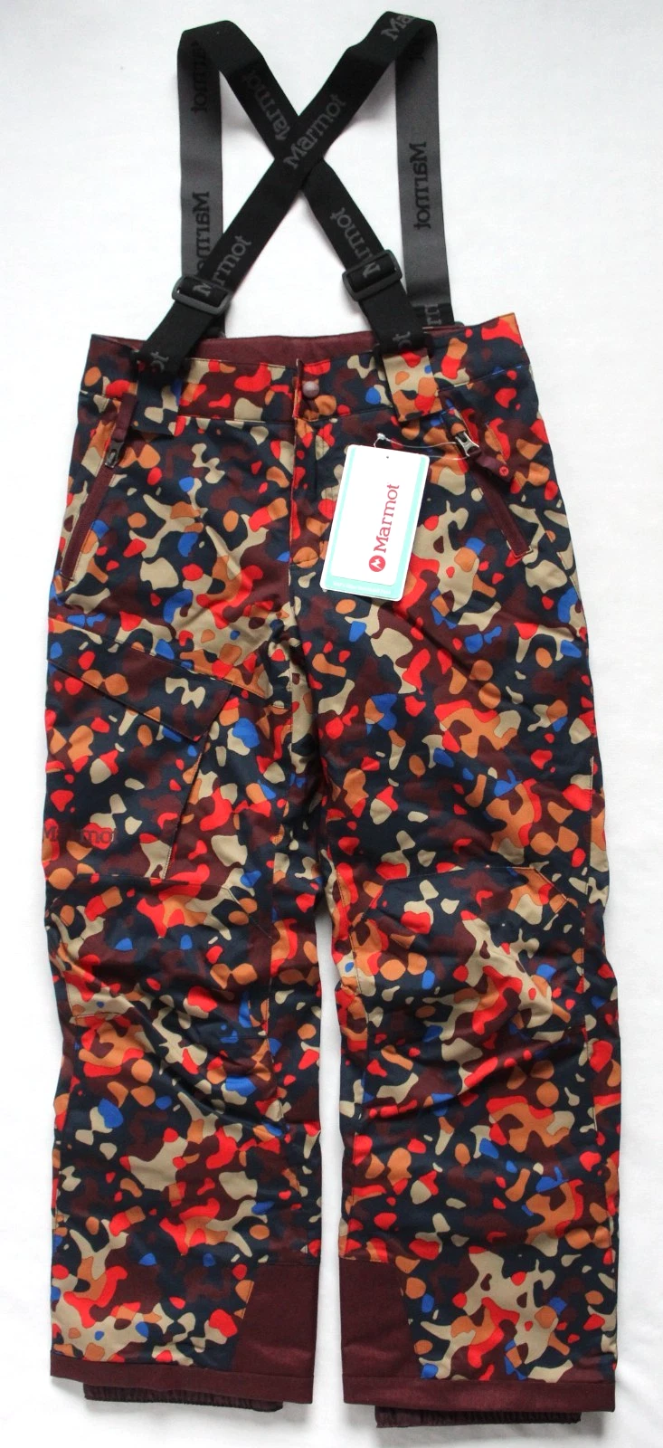 Marmot Kid's Size L Edge Insulated Snow Pants Ski/Snowboard Shetland Tech Camo
