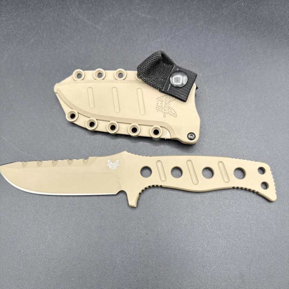 Benchmade 375 Adamas Sibert Design D2 acero fijo con funda Foto 2 de 4